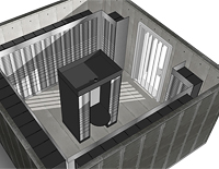 Modularer Wertschutzraum mit Mietfachanlage