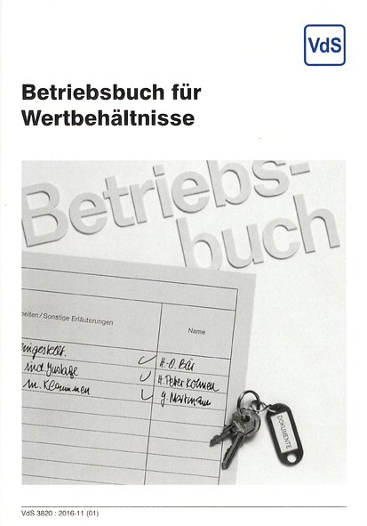 Betriebsbuch für Wertbehältnisse nach VdS 3820